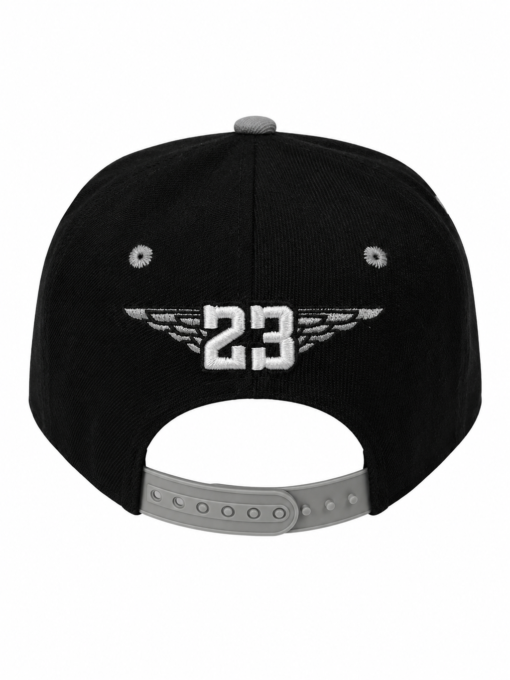 Kobe Bryant Inspired 23 Snapback Hat – Black & Gray Basketball Tribute Flat Brim Cap
