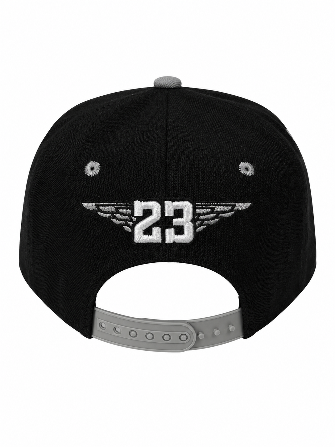 Kobe Bryant Inspired 23 Snapback Hat – Black & Gray Basketball Tribute Flat Brim Cap