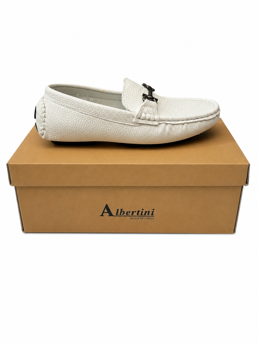 Kids Luxury Loafers – Textured Leather Driving Shoes
