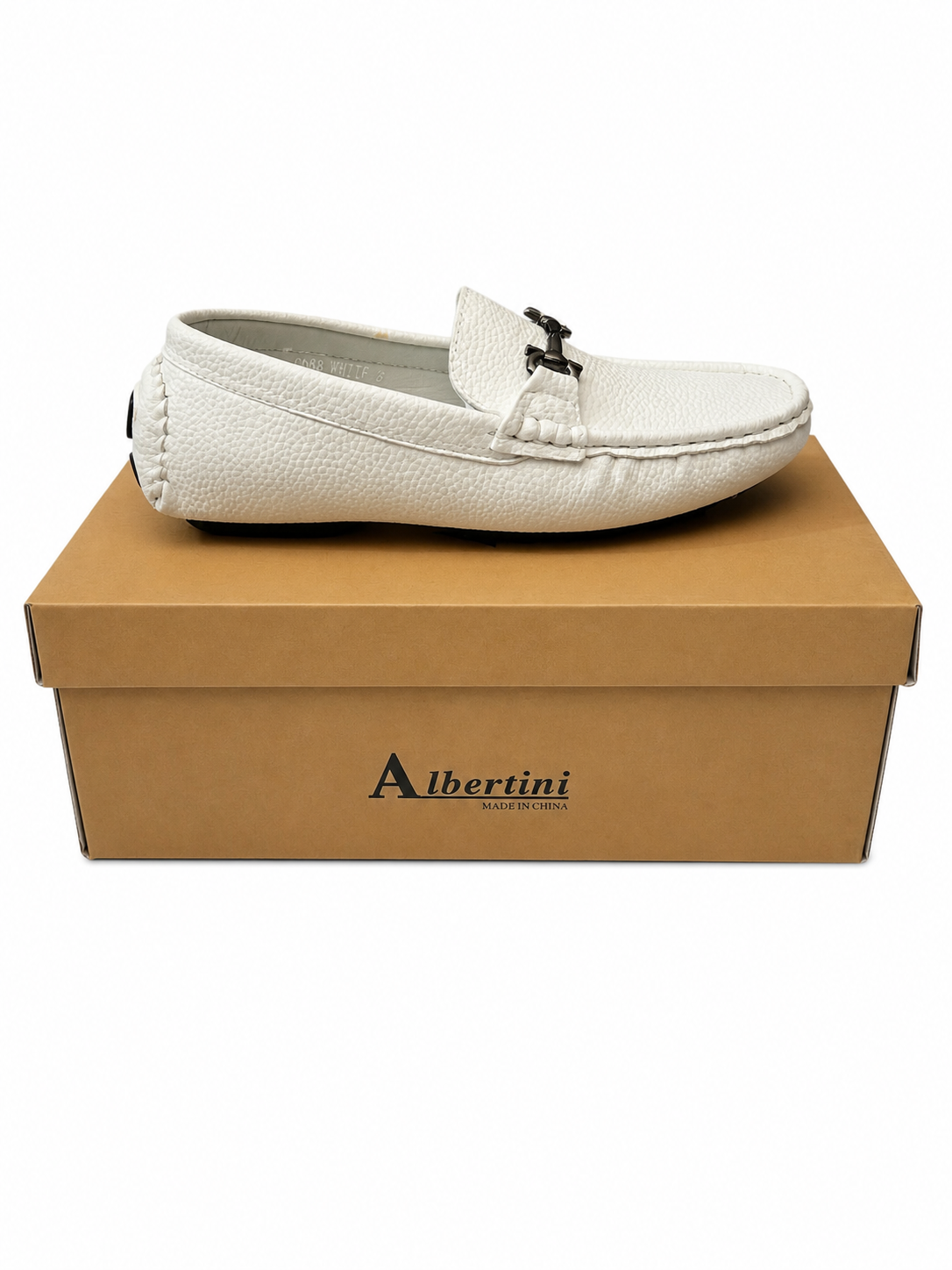 Kids Luxury Loafers – Textured Leather Driving Shoes