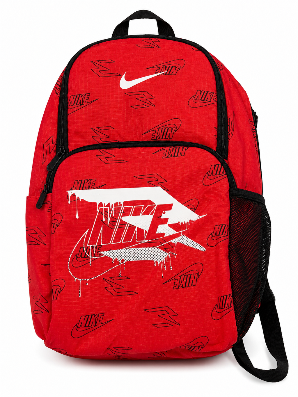 Nike Red Graphic Print Backpack – Lightweight School, Travel & Everyday Book Bag