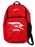 Nike Red Graphic Print Backpack – Lightweight School, Travel & Everyday Book Bag