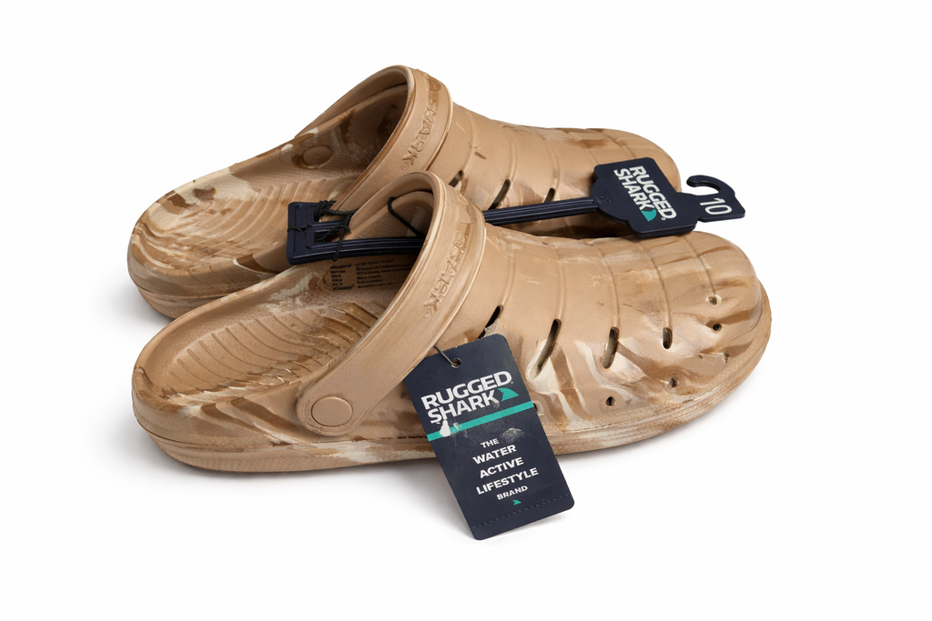 Rugged Shark Adult Camo Comfort Slides – Lightweight Slip-On Sandals