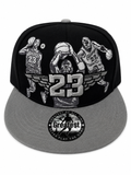 Kobe Bryant Inspired 23 Snapback Hat – Black & Gray Basketball Tribute Flat Brim Cap
